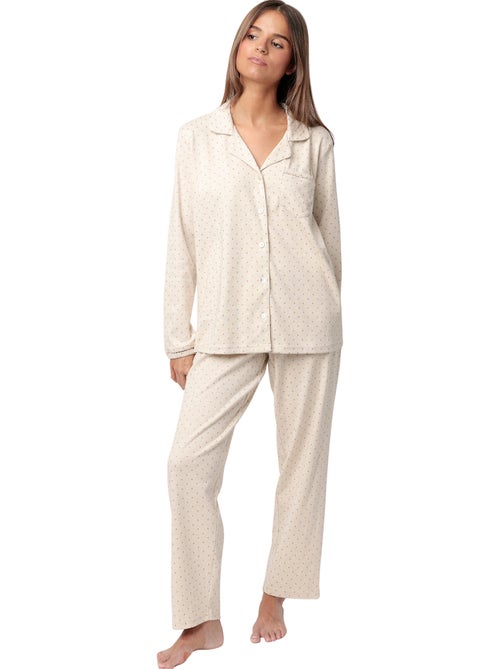 Pyjama broek top lange mouwen organic dots - Kiabi Pyjama broek top lange mouwen organic dots - Kiabi