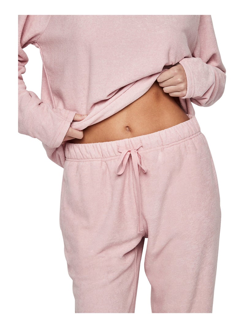 Pyjama broek top lange mouwen p103 cuddly Roze - Kiabi