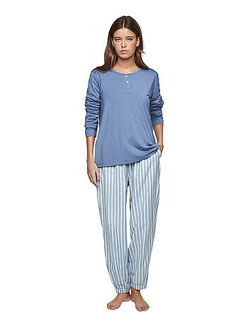 Pyjama broek top lange mouwen p105 oxford