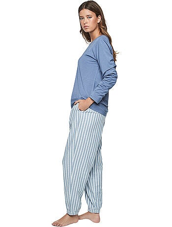 Pyjama broek top lange mouwen p105 oxford