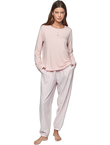 Pyjama broek top lange mouwen p105 oxford