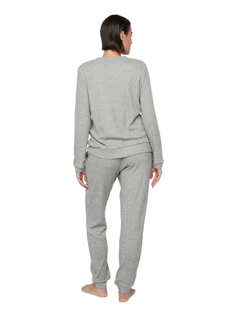 Pyjama broek top lange mouwen p106 cloud nine Grijs - Kiabi