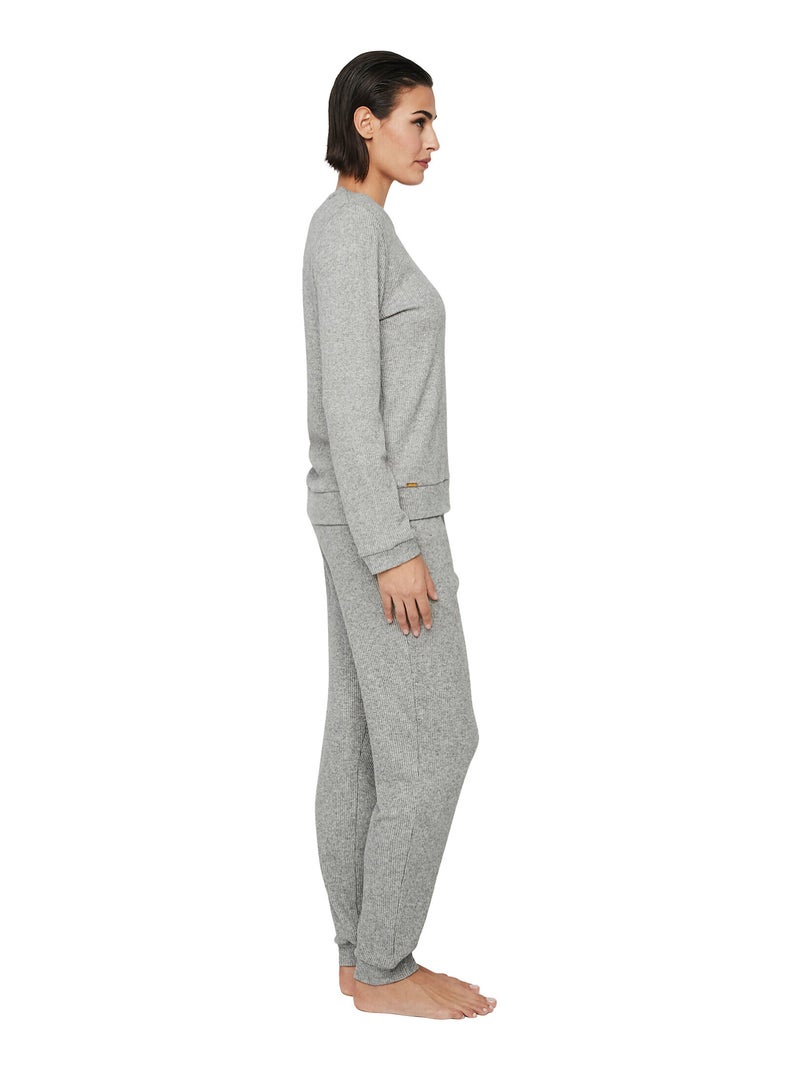 Pyjama broek top lange mouwen p106 cloud nine Grijs - Kiabi