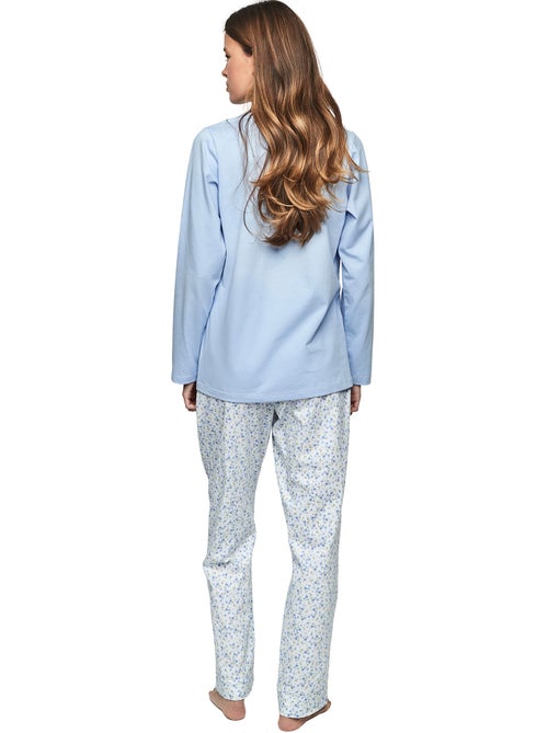 Pyjama broek top lange mouwen p111 preppy flowers - Kiabi Pyjama broek top lange mouwen p111 preppy flowers - Kiabi