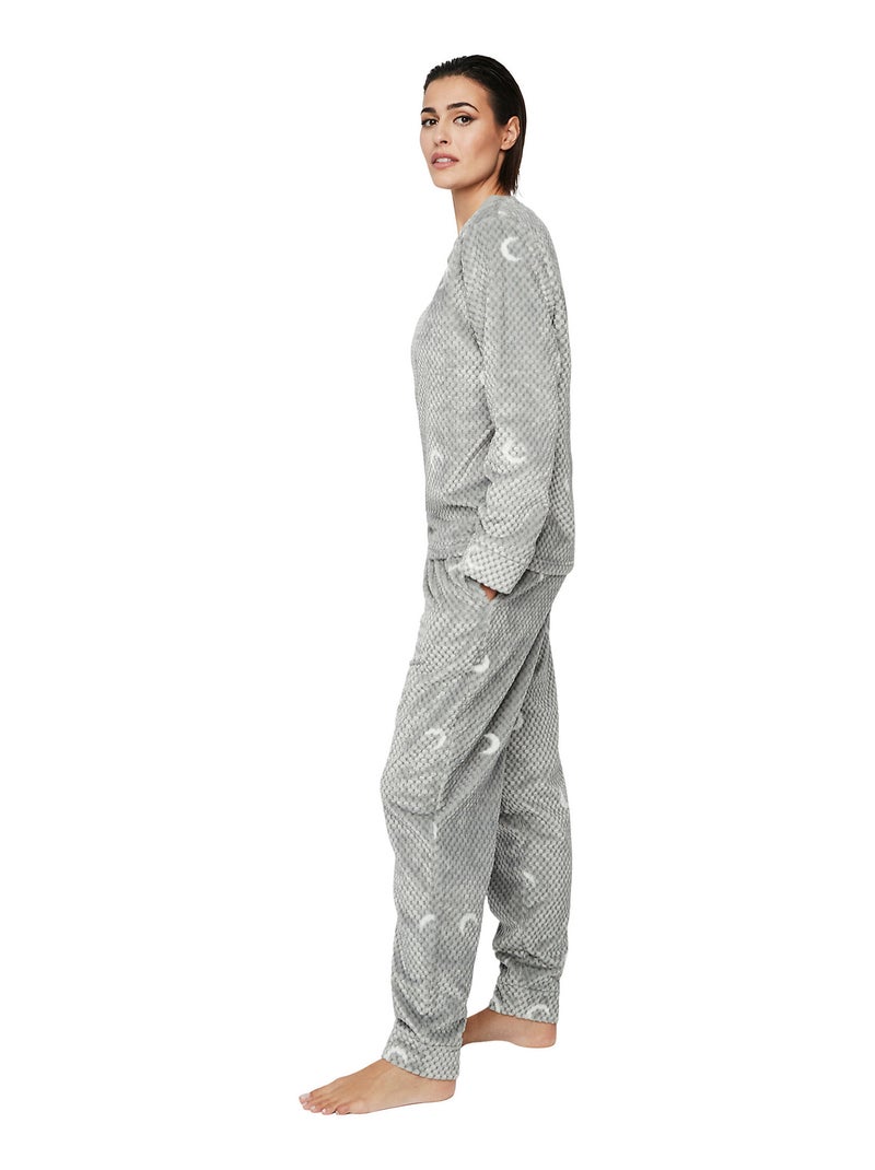 Pyjama broek top lange mouwen p112 etoile de soir Grijs - Kiabi