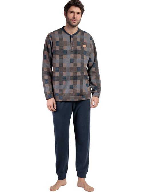 Pyjama broek top lange mouwen rectangles antonio miro - Kiabi Pyjama broek top lange mouwen rectangles antonio miro - Kiabi