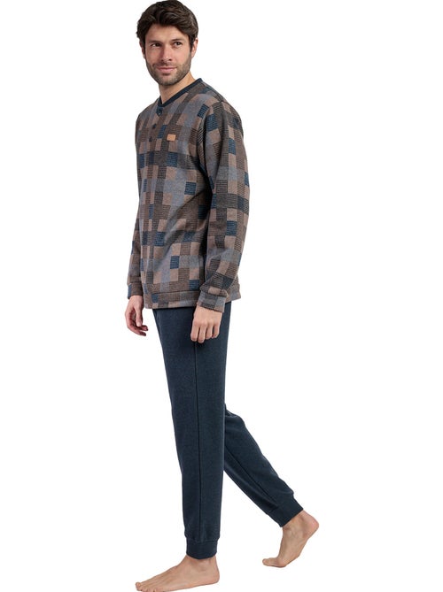 Pyjama broek top lange mouwen rectangles antonio miro - Kiabi Pyjama broek top lange mouwen rectangles antonio miro - Kiabi