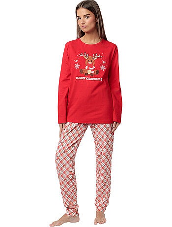 Pyjama broek top lange mouwen reindeer