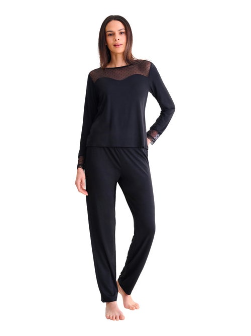 Pyjama broek top lange mouwen roxanne - Kiabi Pyjama broek top lange mouwen roxanne - Kiabi