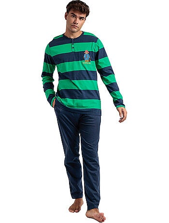 Pyjama broek top lange mouwen rugby paws paddington