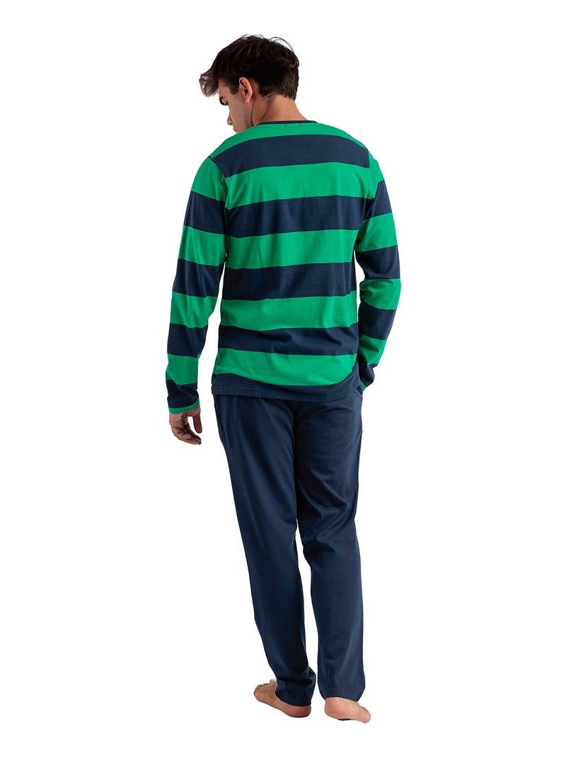 Pyjama broek top lange mouwen rugby paws paddington Marineblauw - Kiabi