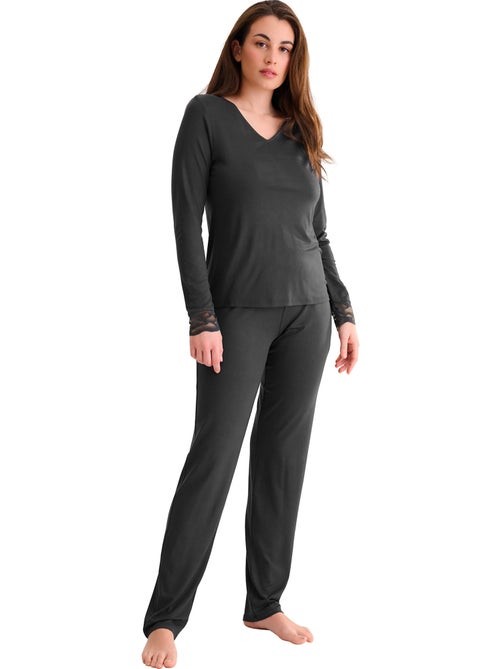Pyjama broek top lange mouwen ruth - Kiabi Pyjama broek top lange mouwen ruth - Kiabi