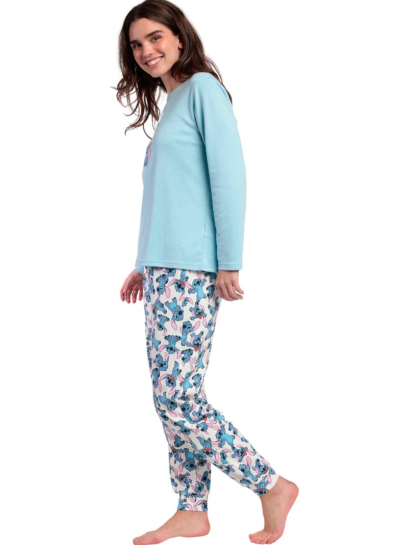 Pyjama broek top lange mouwen stitch and angel disney Blauw - Kiabi