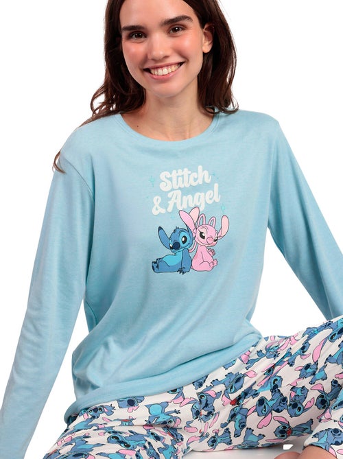 Pyjama broek top lange mouwen stitch and angel disney - Kiabi Pyjama broek top lange mouwen stitch and angel disney - Kiabi