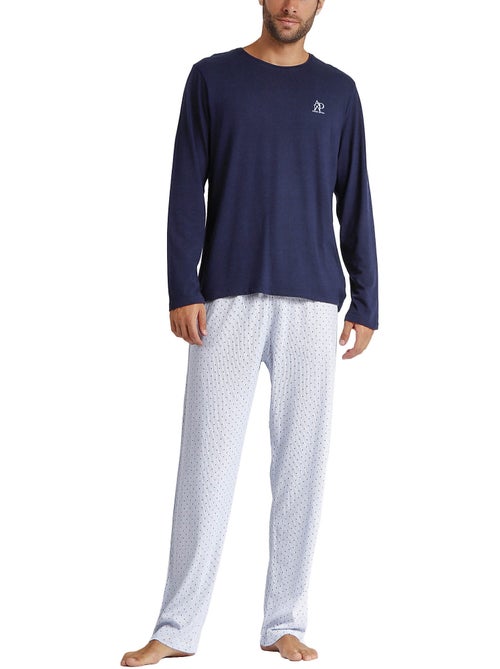 Pyjama broek top lange mouwen stripes and dots - Kiabi Pyjama broek top lange mouwen stripes and dots - Kiabi
