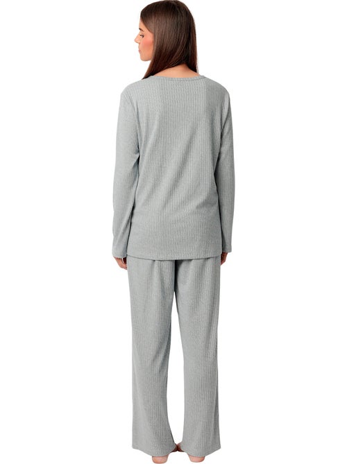Pyjama broek top lange mouwen supersoft - Kiabi Pyjama broek top lange mouwen supersoft - Kiabi