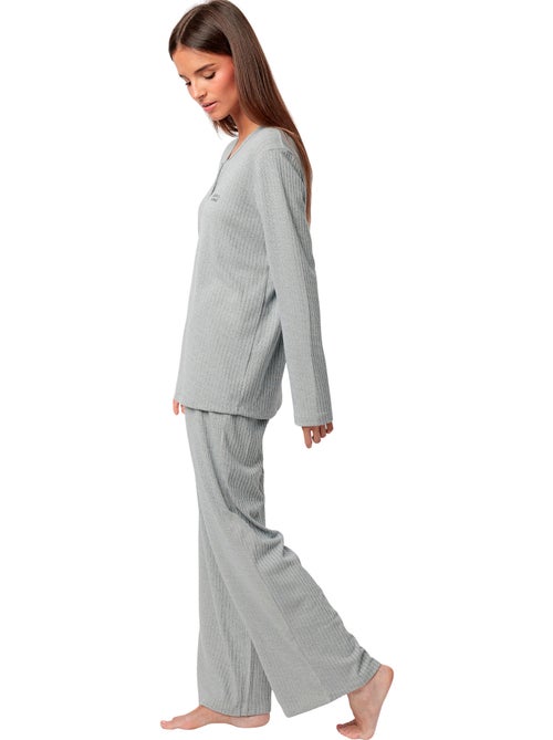 Pyjama broek top lange mouwen supersoft - Kiabi Pyjama broek top lange mouwen supersoft - Kiabi