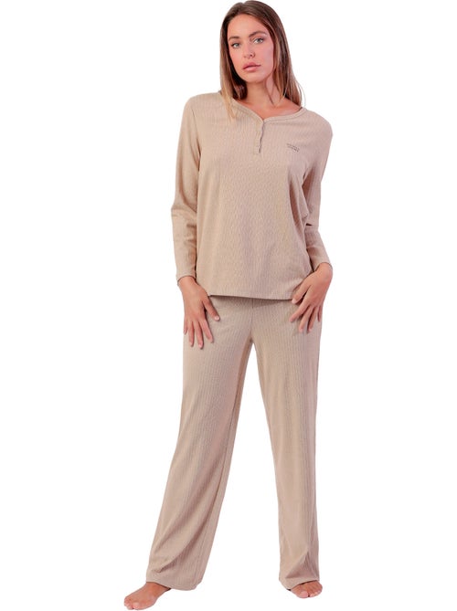Pyjama broek top lange mouwen supersoft - Kiabi