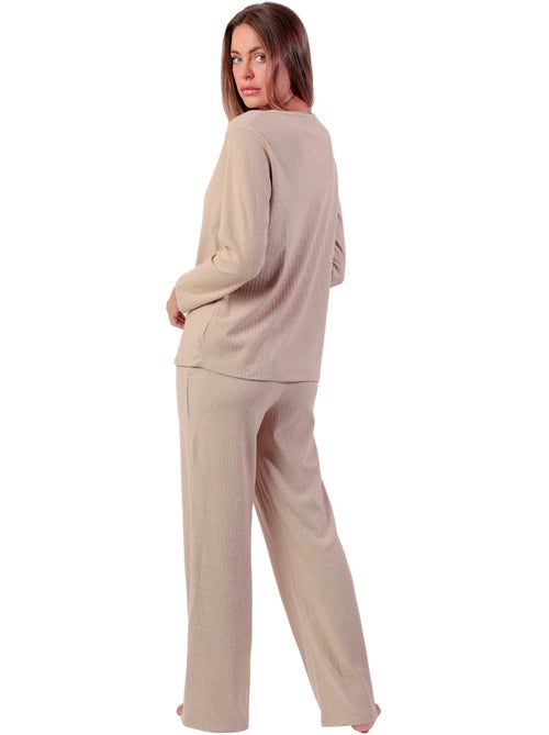 Pyjama broek top lange mouwen supersoft - Kiabi