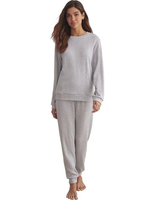 Pyjama broek top lange mouwen texturas - Kiabi Pyjama broek top lange mouwen texturas - Kiabi