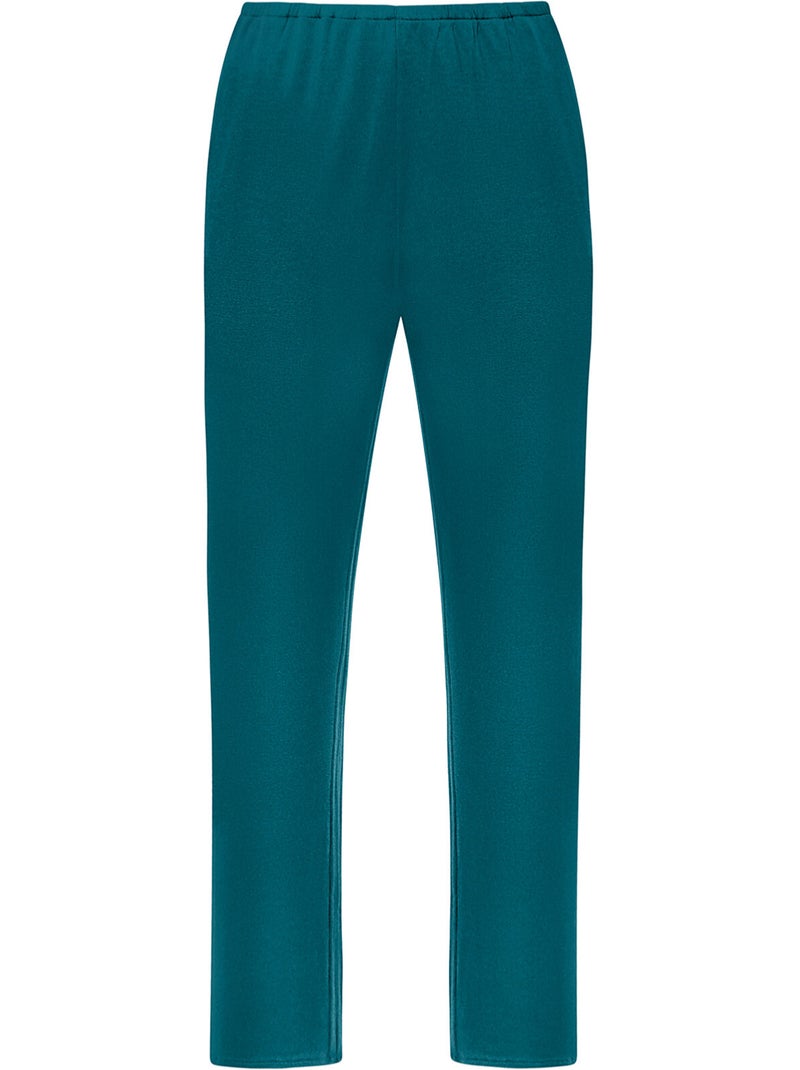 Pyjama broek top lange mouwen velvet luxe Groen - Kiabi
