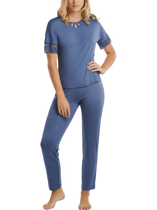 Pyjama broek top slipe mouwen juliette - Kiabi