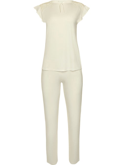 Pyjama broek top slipe mouwen loungewear harvest - Kiabi Pyjama broek top slipe mouwen loungewear harvest - Kiabi