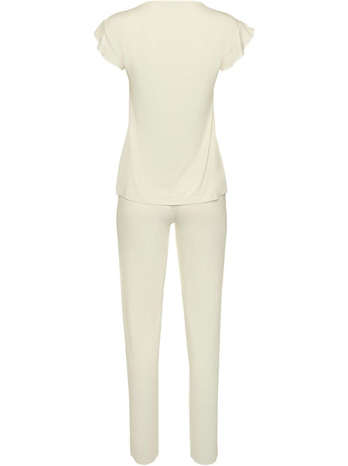 Pyjama broek top slipe mouwen loungewear harvest - Kiabi Pyjama broek top slipe mouwen loungewear harvest - Kiabi