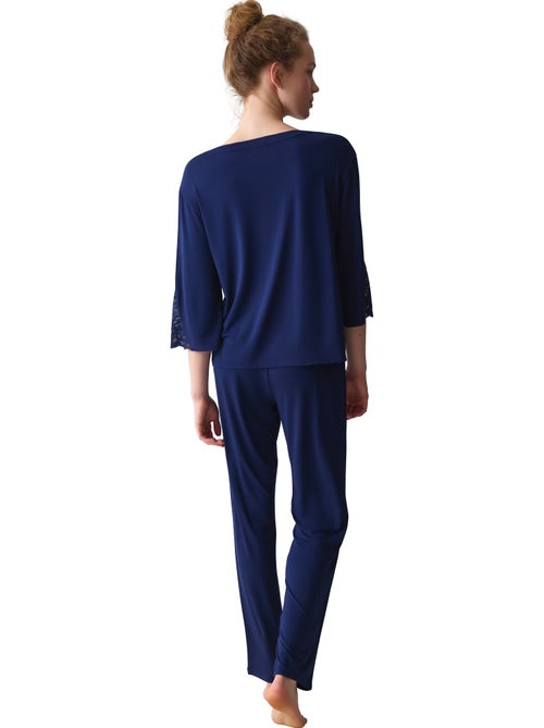 Pyjama broek tuniek driekwart mouwen amourette - Kiabi Pyjama broek tuniek driekwart mouwen amourette - Kiabi