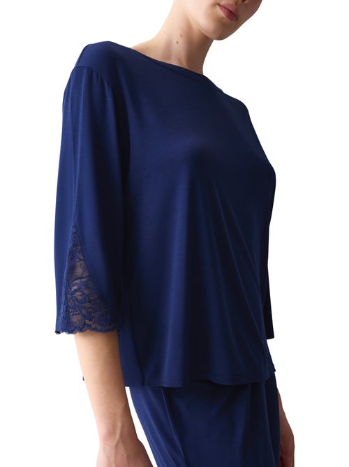 Pyjama broek tuniek driekwart mouwen amourette - Kiabi Pyjama broek tuniek driekwart mouwen amourette - Kiabi