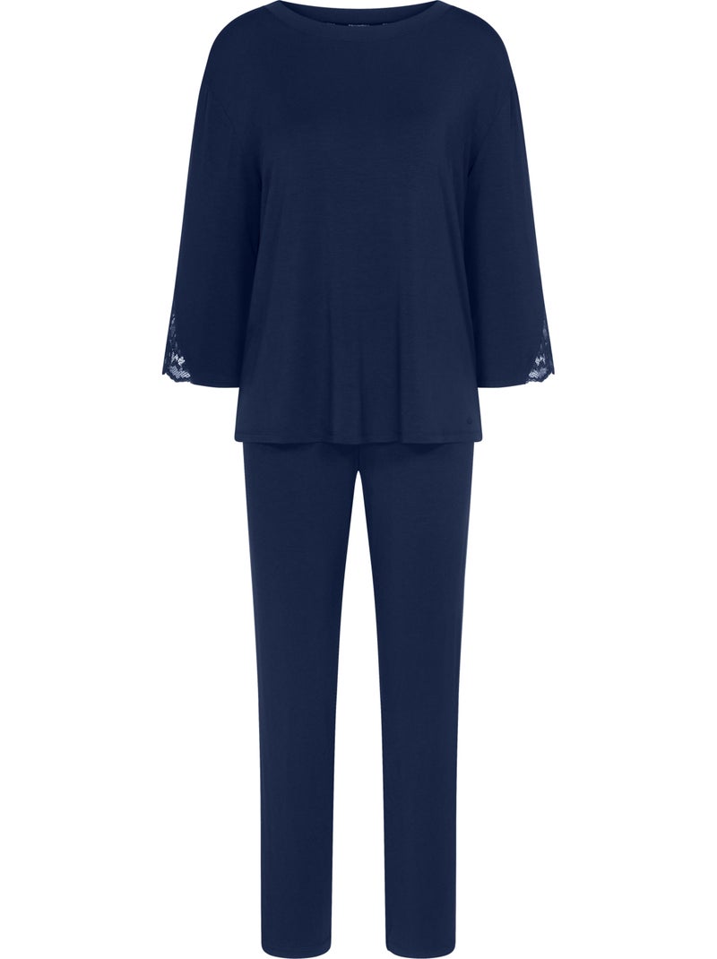 Pyjama broek tuniek driekwart mouwen amourette Blauw - Kiabi