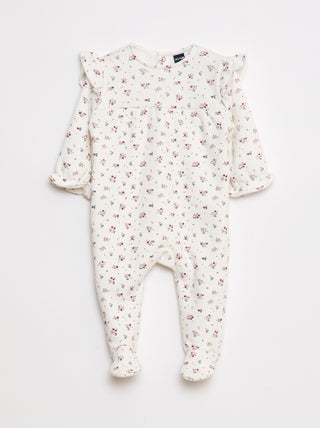 Pyjama chaud doublé avec volants aux épaules