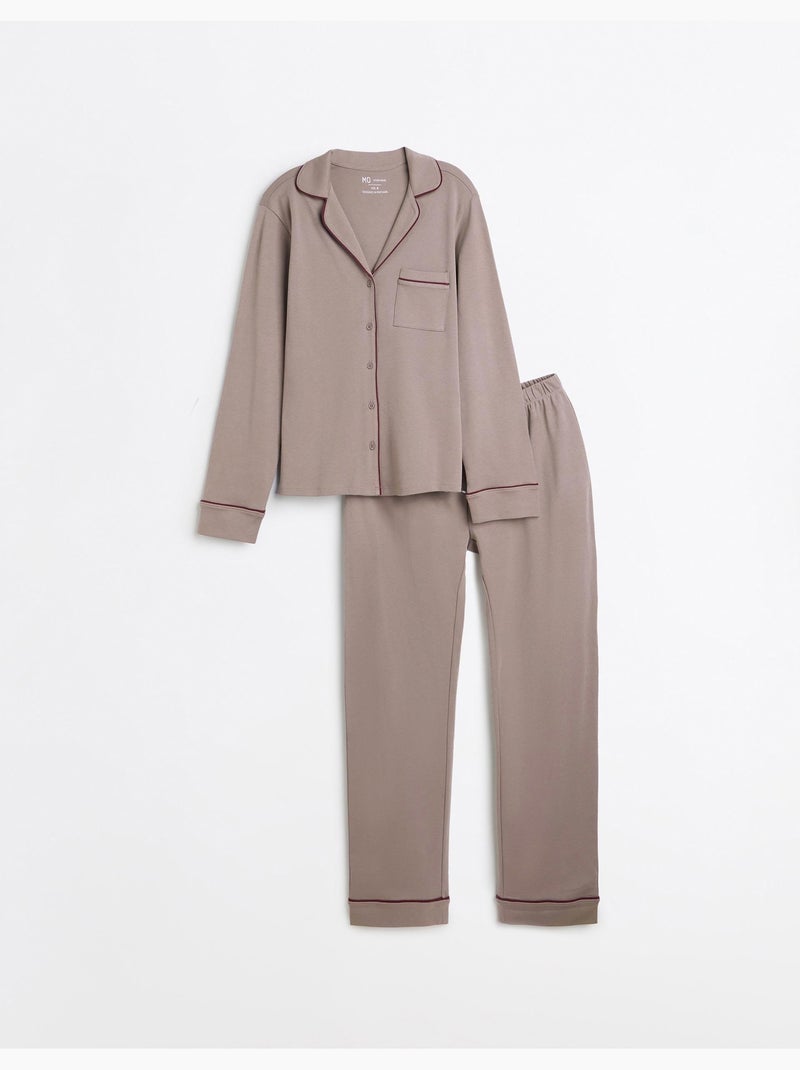 Pyjama chemisé, mo fashion Gris - Kiabi