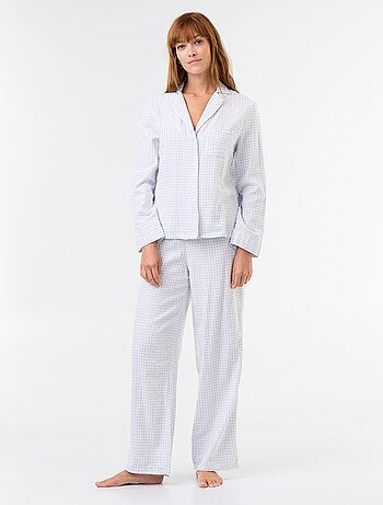 Pyjama chemise + pantalon à motif - 2 pièces
