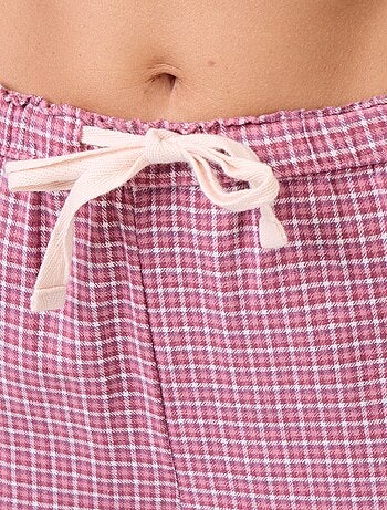 Pyjama chemise + pantalon à motif - 2 pièces