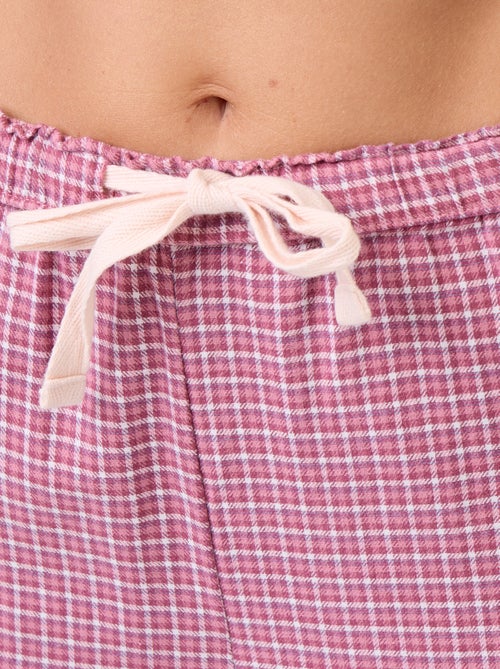 Pyjama chemise + pantalon à motif - 2 pièces - Kiabi
