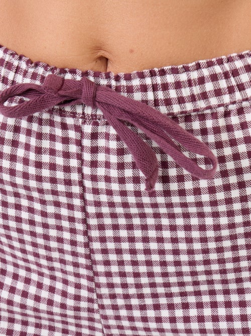 Pyjama chemise + pantalon à motif - 2 pièces - Kiabi