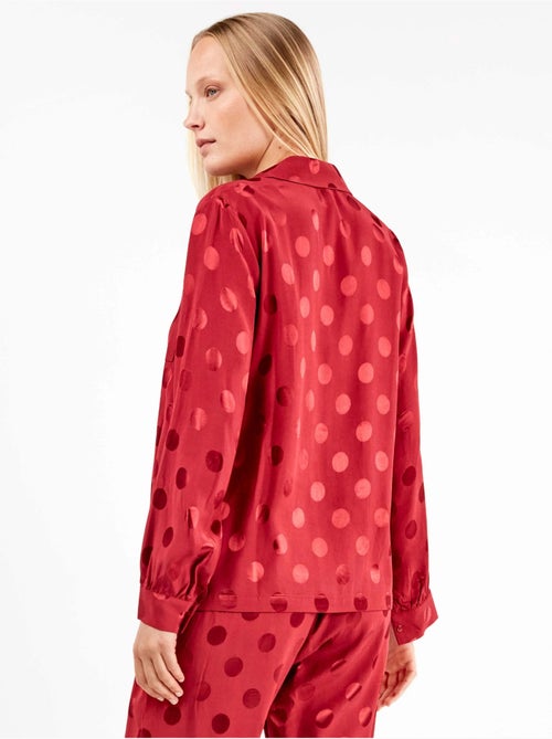 Pyjama chemisier à pois - Kiabi