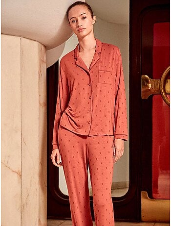 Pyjama chemisier avec imprimé géométrique
