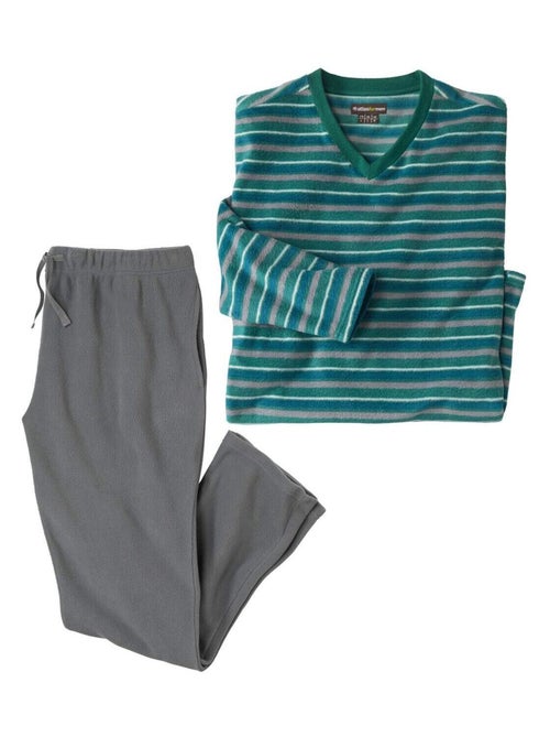 Pyjama Col V En Micropolaire Winter - ATLAS FOR MEN - Kiabi Pyjama Col V En Micropolaire Winter - ATLAS FOR MEN - Kiabi