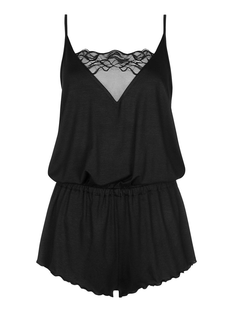 Pyjama combishort de nuit Dione Noir - Kiabi