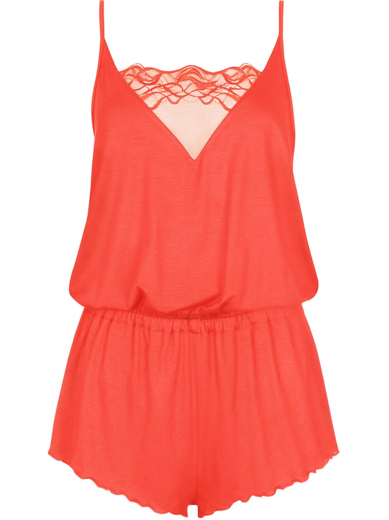 Pyjama combishort de nuit Dione Rouge - Kiabi