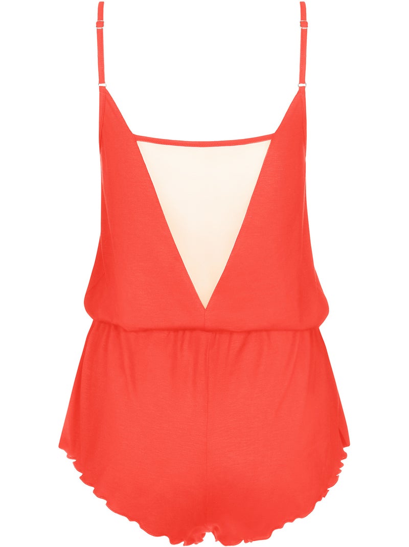 Pyjama combishort de nuit Dione Rouge - Kiabi