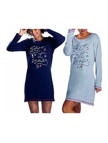Pyjama COTON MELISSA BROWN - Pack de 2