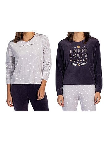 Pyjama COTON MELISSA BROWN - Pack de 2