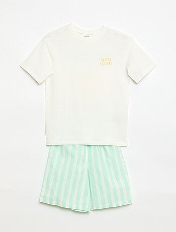 Pyjama court 2 pièces Short + T-shirt