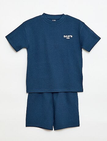 Pyjama court 2 pièces short + T-shirt