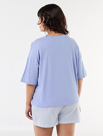 Pyjama court à motifs - 2 pièces