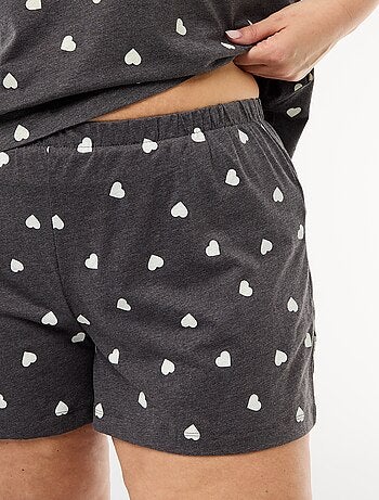 Pyjama court à motifs - 2 pièces