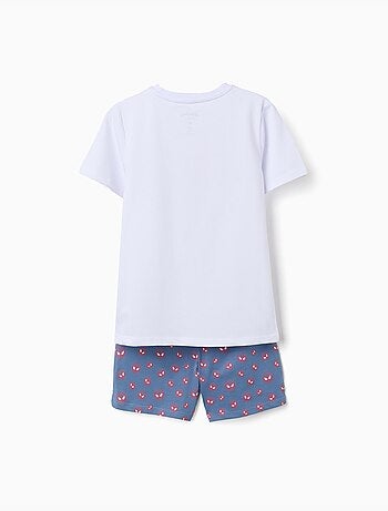 Pyjama court avec imprimé qui brille dans le noir spider-man